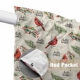 thumbnail image 4 of Swag Valance Curtains for Windows, Cardinal Bird Light Filtering Kitchen Curtains with Rod Pocket, Holly Branches Berry Winter Beige Window Treatment Valances for Living Room, 36x36 - 2 PCS, 4 of 9