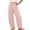 Pink, variant on OGLCCG Girls Wide Leg Pants Elastic Waist Summer Beach Pants Kids Lightweight Cotton Boho Lounge Trousers with Pockets 1-15 Years