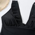 thumbnail image 4 of Traje de baño de una pieza para mujer elegante inspirado vintage Pin up Monokinis control de barriga trajes de baño fruncidos, 4 of 5