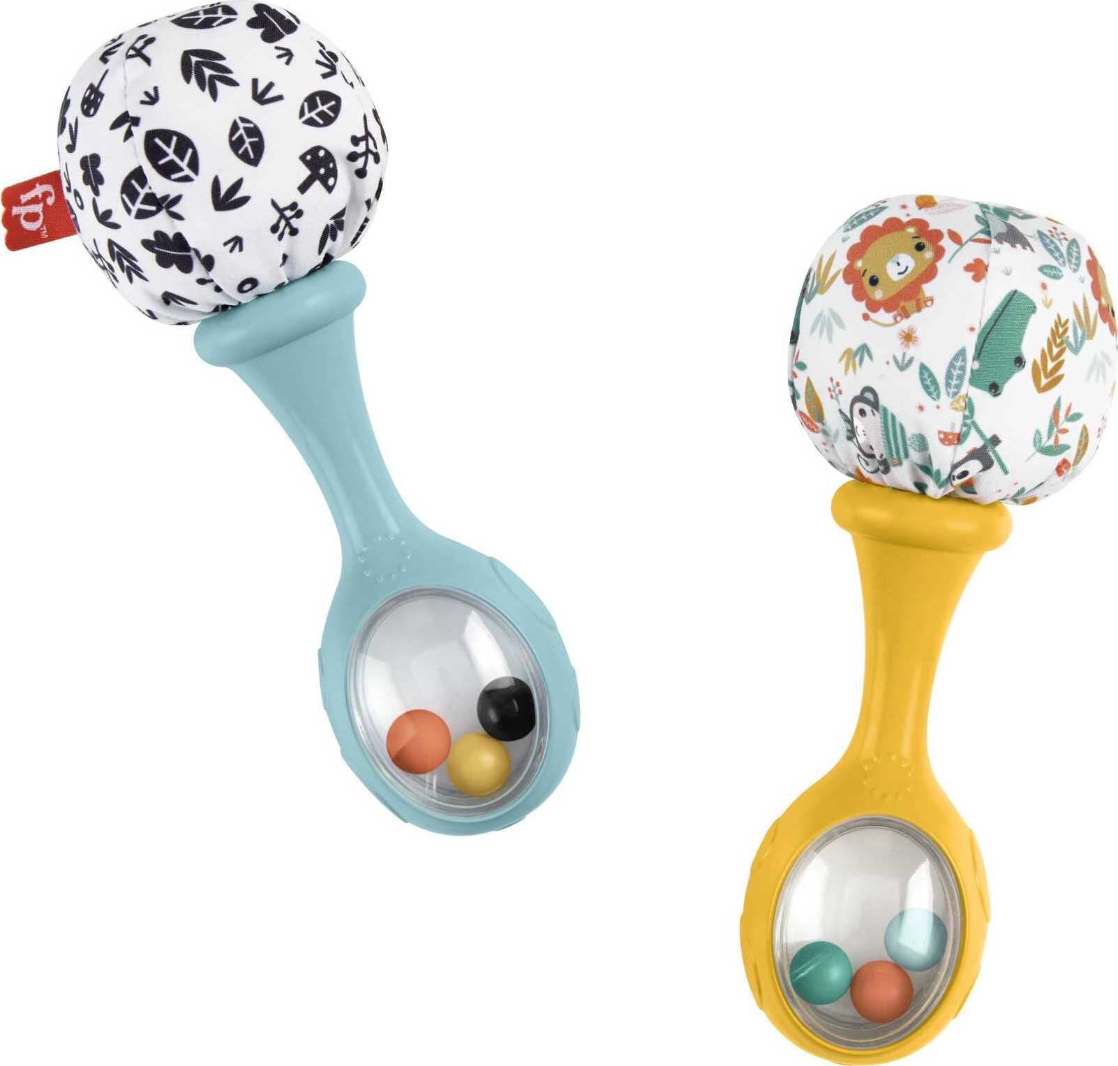 FisherPrice Baby Rattle ‘n Rock Maracas Toys, Set of 2 for Infants 3