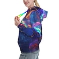 thumbnail image 2 of Sikiie Starry Sky Turtle Women's Casual Hoodies Long Sleeve Lightweight Pullover Tops Loose Sweatshirt-Medium, 2 of 7