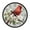 Beautiful Red Bird, variant on Voice Activated Clock with Glow Light 12 Inch Large Silent Wall Clock Battery Operated for Home Decor Beautiful Red Bird