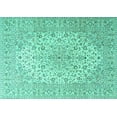 thumbnail image 1 of Ahgly Company Machine Washable Indoor Rectangle Medallion Turquoise Blue Traditional Area Rugs, 8' x 12', 1 of 4
