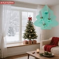 thumbnail image 3 of Stylish Metal Hanging Christmas Tree Wind Spinner - Turquoise Background with Teal & White Egg Patterns Perfect for Garden Decor, 3 of 7