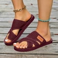 thumbnail image 6 of Orthopedic Sandals for Women - Mesh Flat Slippers Dressy Comfortable Flip Flops Wide Width Walking Summer Beach Vacation Shoes, 38, 6 of 6
