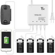 Xmipbs Portable Battery Charger for DJI Mavic Mini Drone Battery and Remote Controller 6 in 1 Multiple Charger