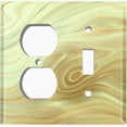thumbnail image 4 of Metal Light Switch Plate Cover Image of Marble Light Green Swirl MAR087, 4 of 13