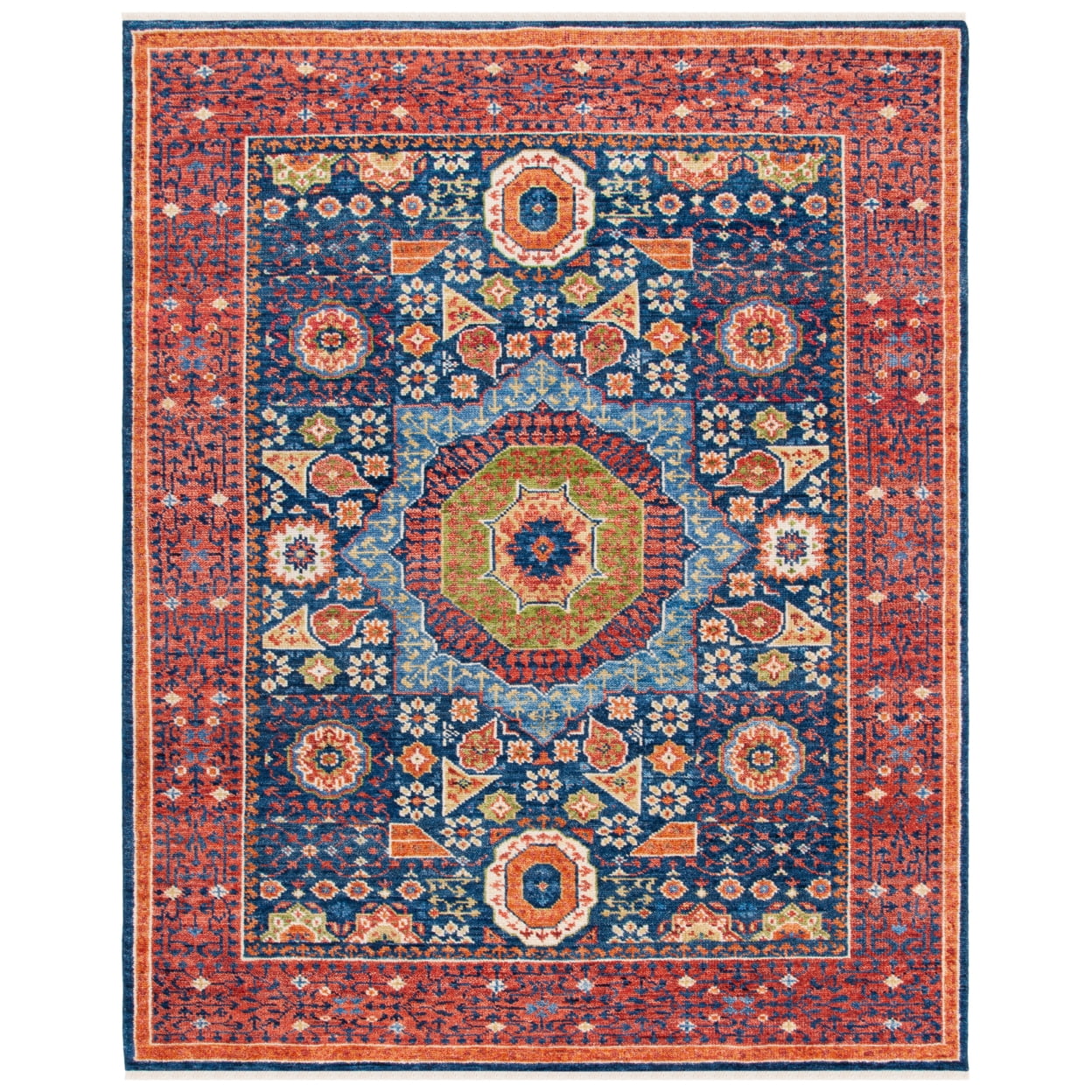 SAFAVIEH Sparta Siomha Geometric Polyester Shag Area Rug, Ivory/Beige, 4' x 6'