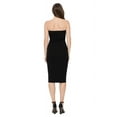 thumbnail image 4 of Women's Comfortable Strapless Midi Dress Solid Tube Casual Style, 4 of 5