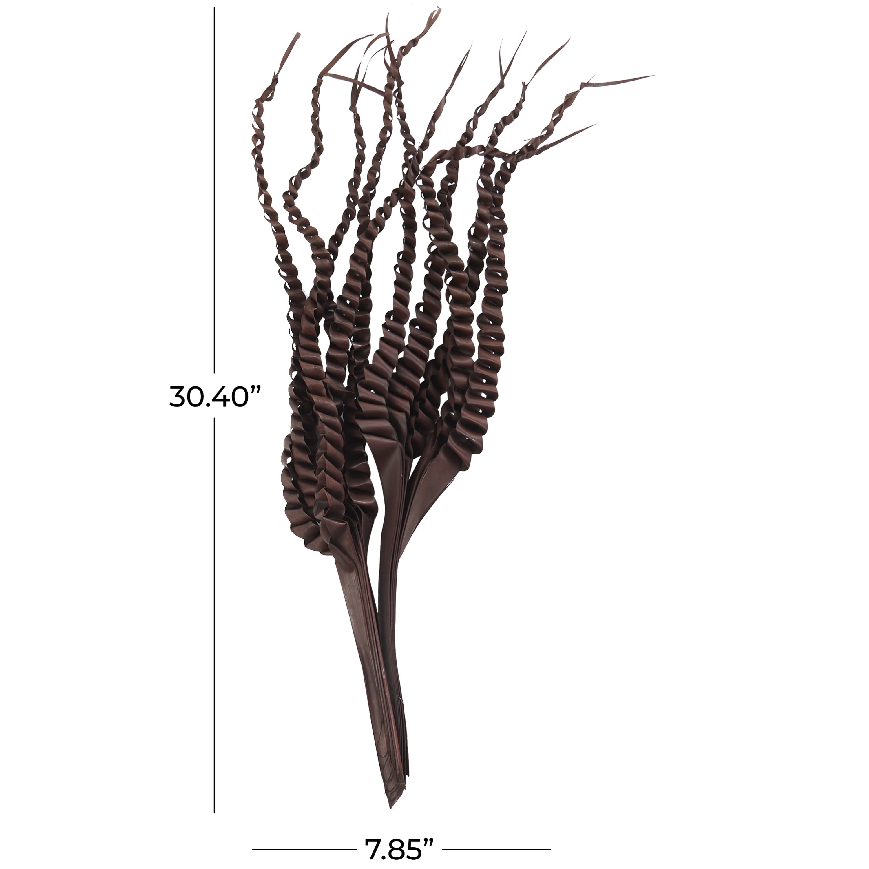 30" Handmade Tall Five Finger Dried Plant Natural Foliage Palm Leaf Bouquet, by DecMode