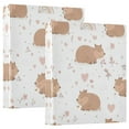thumbnail image 2 of Cute Capybara Pattern 3 Ring Hardcover Binders 1.5in Round Rings for Letter-Size Folder Paper Organizer Pockets for Office Student Recipe, 2 of 9