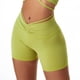 thumbnail image 2 of Pantalones cortos de yoga Estilo Europa y América Cintura alta Levantamiento de cadera Fitness Leggings cortos para correr Verde L, 2 of 8