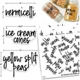 thumbnail image 4 of 214 EXTRA Large Kitchen Pantry Labels for Food Storage Containers, Water Resistant - Easy to Read - Preprinted Black Script on Clear Stickers for Jar & Canisters - kitchen Labels for Organizing, 4 of 5
