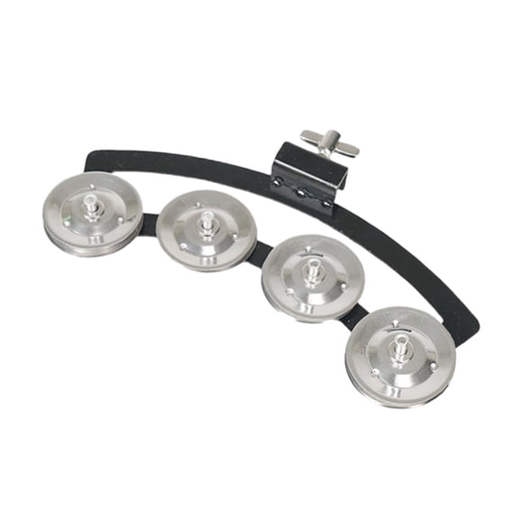 ziyahi Snare Tambourine Hi Hat Tambourine Metal Percussion Bell Shaker Guitar Drum Accessory Experience Bar Or KTV. Concert Silver 17x7x2cm
