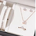 thumbnail image 6 of Luxury Women Ring Necklace Earrings Rhinestone Bracelet Female Casual Ladies Jewelry Set, 6 of 10