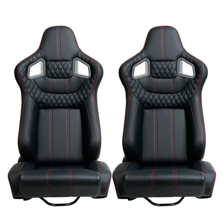 Universal Racing Seat with 165 Degree Reclining Adjustable Backrest, High-Quality PVC Leather Car Seat for Enhanced Comfort and Easy Installation