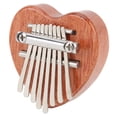 thumbnail image 2 of HeartShaped Thumb Piano Portable Crisp 8Tune Mahogany Keyboard Instrument for Beginners, 2 of 14