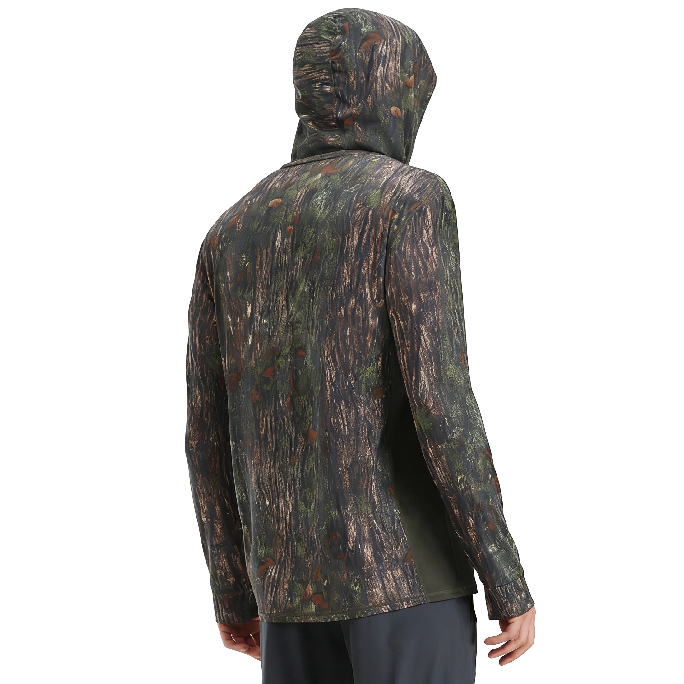 RPOVIG Camo Hunting Long-Sleeve Hooded Sweatshirt for Men UPF 50+ Fishing Hiking Camp Shirt,S-3XL