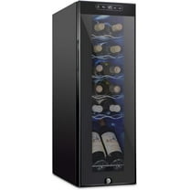 Schmecke 12-Bottle Wine Cellar, Black – Compact Temperature-Controlled Fridge for Red & White Wines