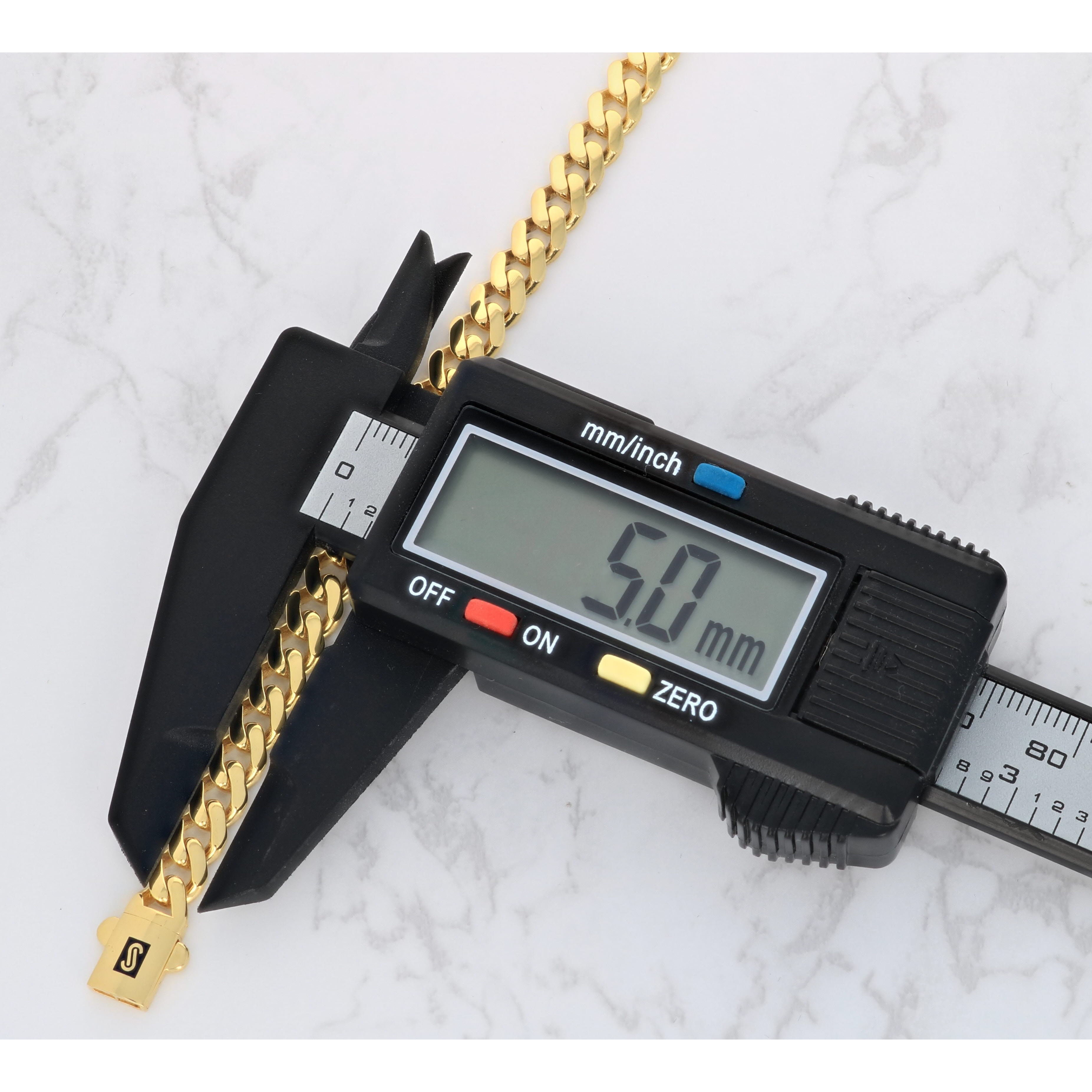 Nuragold 10k Real Yellow Gold Royal Monaco 5mm Miami Cuban Link Bracelet (6"-9") Italian Jewelry for Men & Women