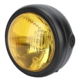 thumbnail image 2 of Universal Motorcycle Retro Grill Headlamp Front Headlight With Lampshade Grill Cover Bracket 5.75inchYellow, 2 of 8