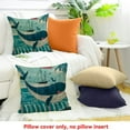 thumbnail image 4 of FCXZI Whale Bird Palm Trees Holiday Pillow Case Indoor Sofa Decor 24x24in, 4 of 5