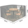 thumbnail image 2 of Housse de Protection Carrée pour Salon de Jardin 120x120x74 cm – Tissu Oxford 210D Imperméable, Anti-UV et Résistante aux Intempéries (Noir), 2 of 5
