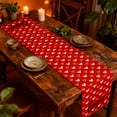thumbnail image 5 of Linnome Valentine's Day Heart Table Runner Red Rose Printed Dining Room Home Decor Festive Ambience Accent, 5 of 6