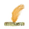 thumbnail image 4 of Unique Bargains Feather Faux Diamond Sequins Headband 1 Pc Gold Tone, 4 of 5