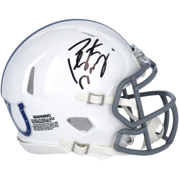 Peyton Manning Indianapolis Colts Autographed Riddell 2021 Season Throwback Logo Speed Mini Helmet - Fanatics Authentic Certified