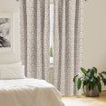 thumbnail image 2 of Ambesonne Vintage Window Curtains, Curly Floral Damask Motif, Each 28" W x 95" L, Warm Taupe and White, 2 of 4