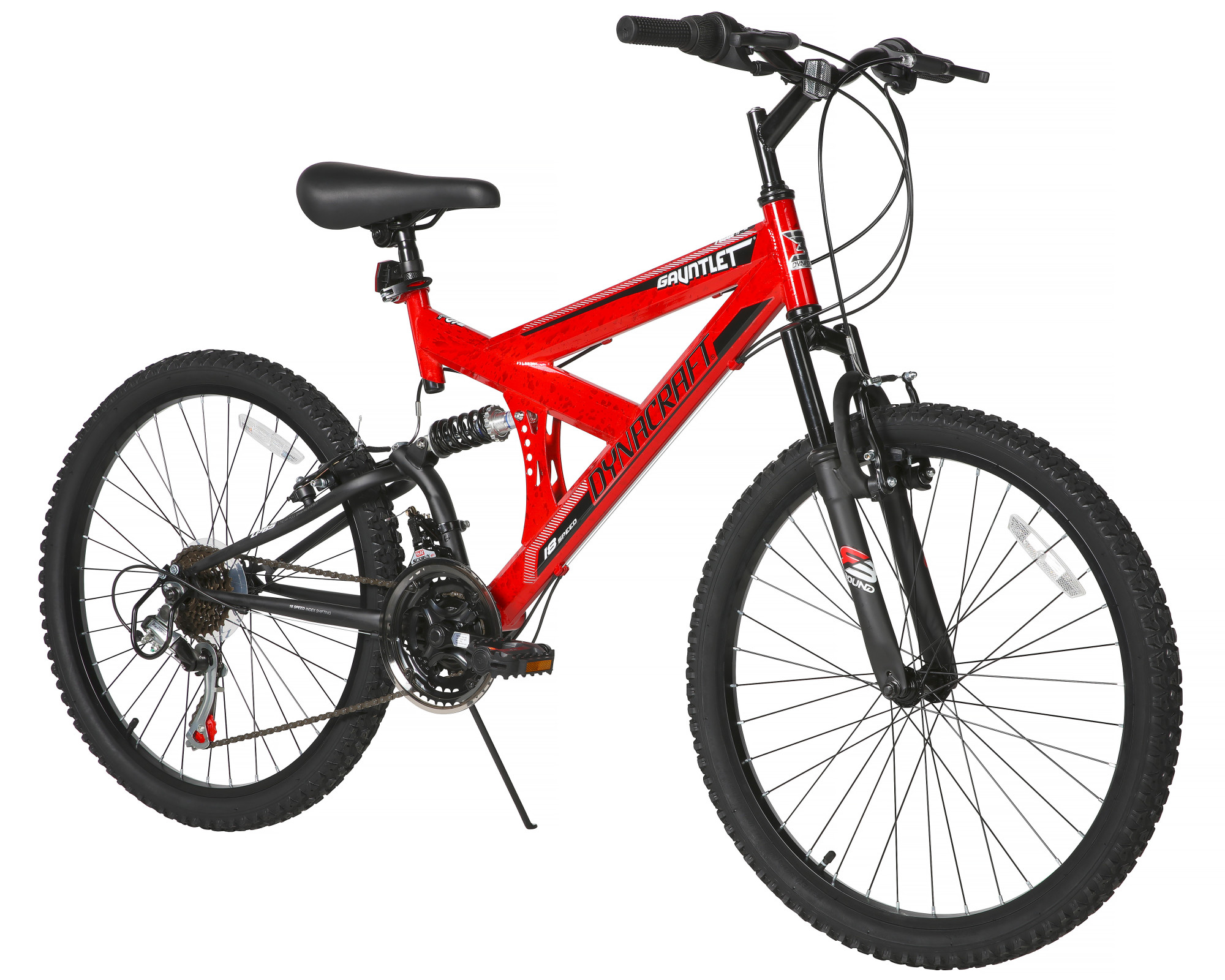 Dynacraft Gauntlet Boys 24" Mountain Bike, For Ages 12+, Red