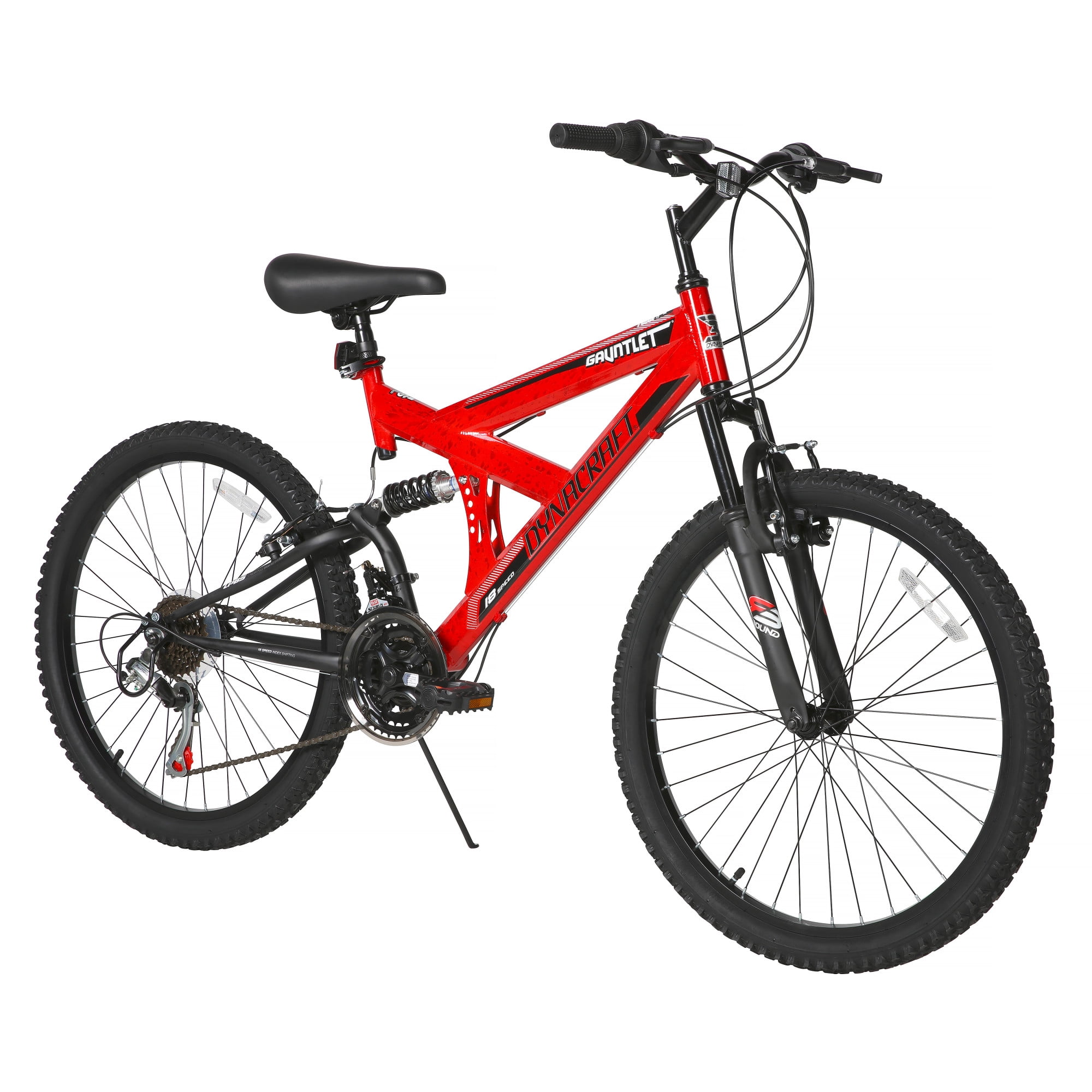 Dynacraft Gauntlet Boys 24" Mountain Bike, For Ages 12+, Red