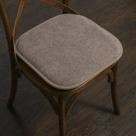 

Porch & Den Brassie Non-slip Memory Foam 16-inch Chair Pad Set - 16 x16 Chocolate Set of 4