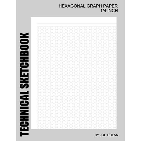 technical sketchbook hexagonal graph paper 1 4 inch designed for