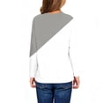 thumbnail image 6 of snilers Girls Long Sleeve Shirts Kids Color Block Crewneck Loose Fit Tunic Tops Summer Casual Basic Tee Shirt 3-14 Years, 6 of 7