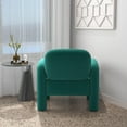 thumbnail image 4 of SEYNAR Mid-Century Modern Velvet Upholstered Accent Chair,Elephant Trunk Lounge Chair for Living Room(Dark green), 4 of 6