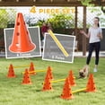 thumbnail image 4 of Dog Agility Hurdle Cone Set, Adjustable Obstacle Course Equipment, 4 of 10