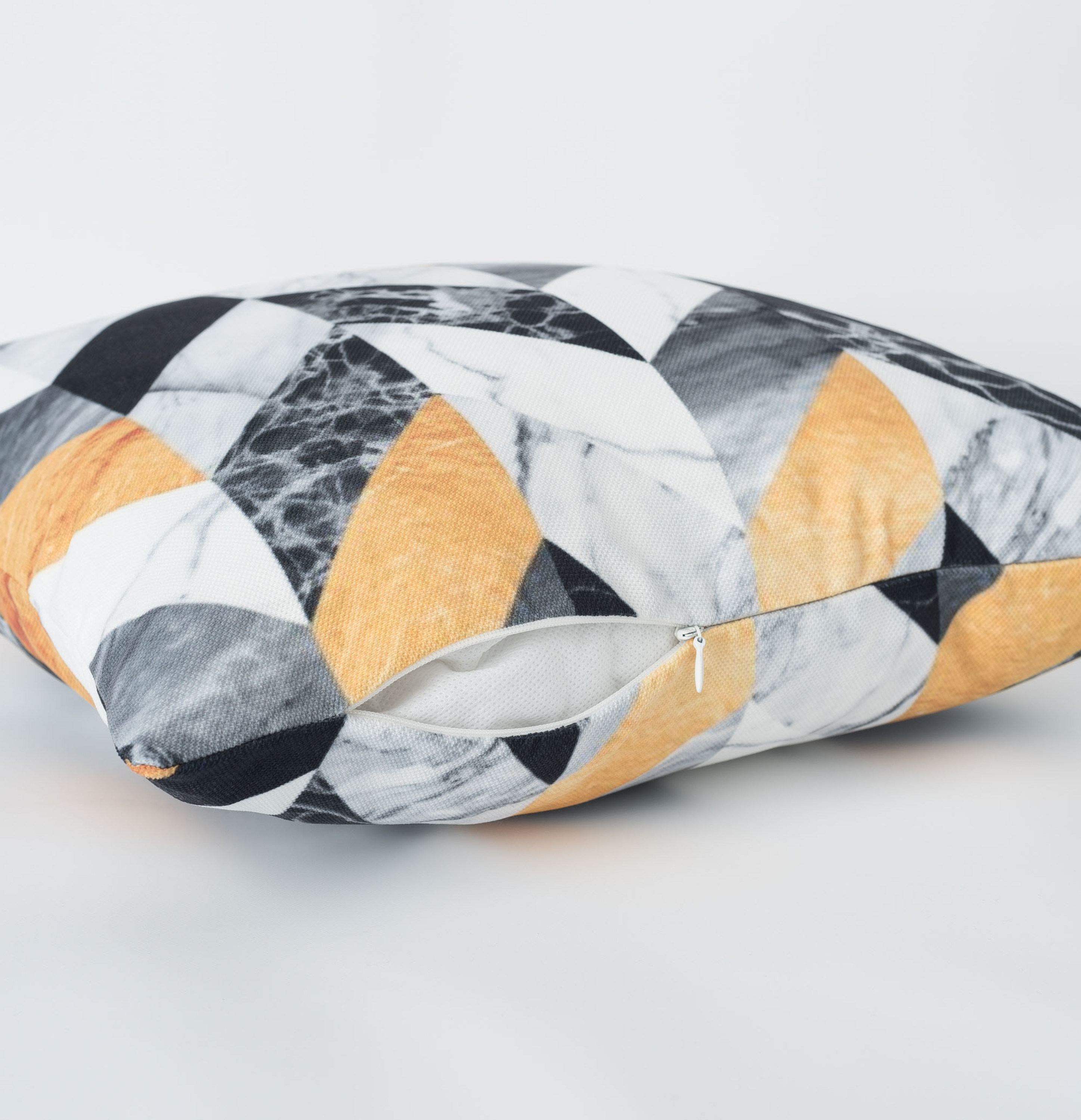 Ada Home Decor Marble Chevron Contemporary Pillow
