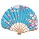thumbnail image 2 of de mano plegable con estampado floral, de bolsillo de japonés, accesorios para fotografía, disfraces, accesorios de baile 6 号 湖蓝 Yinane Abanico floral de mano, 2 of 8