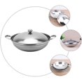 thumbnail image 3 of Electric Skillets Nonstick Lids Paella Frying Pan Stock Pot Lid Spanish Pan Paella Cooker, 3 of 3