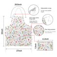 thumbnail image 7 of Pioneer Flower Floral Print Pattern Apron-Garden Aprons for Women with Pockets-Cotton Linen Waterproof Kitchen Cooking Gardening Aprons Adjustable for Kitchen,Cooking,BBQ and Salon 33x27 Inch, 7 of 7