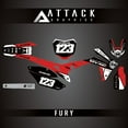 thumbnail image 2 of Attack Graphics Custom Fury Complete Bike Graphics Kit for Honda CRF450R 2016, 2 of 3