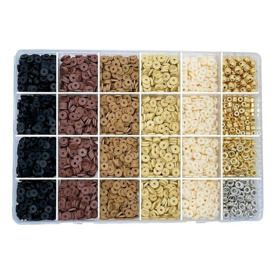 WINDLAND 5 Colors Clay Beads Spacer Charm Beads for DIY Bracelet Necklace Jewelry Making Kits Bead Accessories for Adults Kids