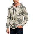 thumbnail image 2 of Camo Light Weight Hoodies Men Oversized Graphic Workout Sweatshirt Men Long Sleeve Pullover with Pockets Army Green 3XL, 2 of 7