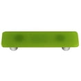 thumbnail image 1 of Hot Knobs HK1018-PA Spring Green Rectangle Glass Cabinet Pull - Aluminum Post, 1 of 1