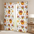 thumbnail image 2 of Homewish Autumn Fall Pumpkin Blackout Curtains Set of 2 (52x84 Each),Rustic Farmhouse Cabin Window Curtains,Colorful Country Floral Curtains and Drapes For Girl Boy,Super Cozy Room Decor, 2 of 6