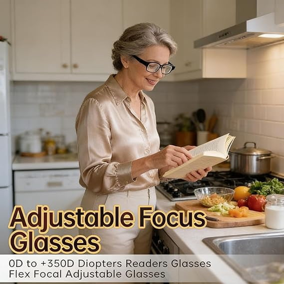 Zoometra-Adjustable Eye Glasses for Women Men, Auto Focus Glasses Self Adjusting, Anti Blue Light Multi Point Eyeglasses