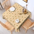 thumbnail image 2 of Yellow Lemon Fruit Trees Orange Pattern Square Tablecloth,Waterproof Square Table Cover,Wipeable Spillproof Washable Table Cover for Home Kitchen Party Decor 60"x60"(152x152cm), 2 of 6