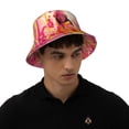 thumbnail image 4 of Xecao Digital Nomad Pink Landscape Print Men and Women Night Reflective Hat Runner Cap Visor Bucket Hat Boonie Cap, 4 of 6